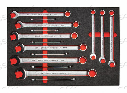 4Pc Antislip Combo Wrench Set 7/16-5/8in 