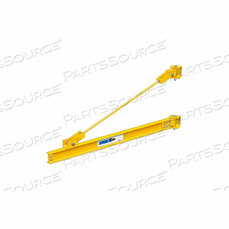 2 TON, 8' SPAN, 301 SERIES, STEEL, WALL MOUNTED, WALL BRACKET, JIB CRANE, TIE ROD DESIGN 