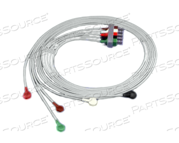 5 LEAD 5.2 FT SNAP SHIELDED ECG LEADWIRE 