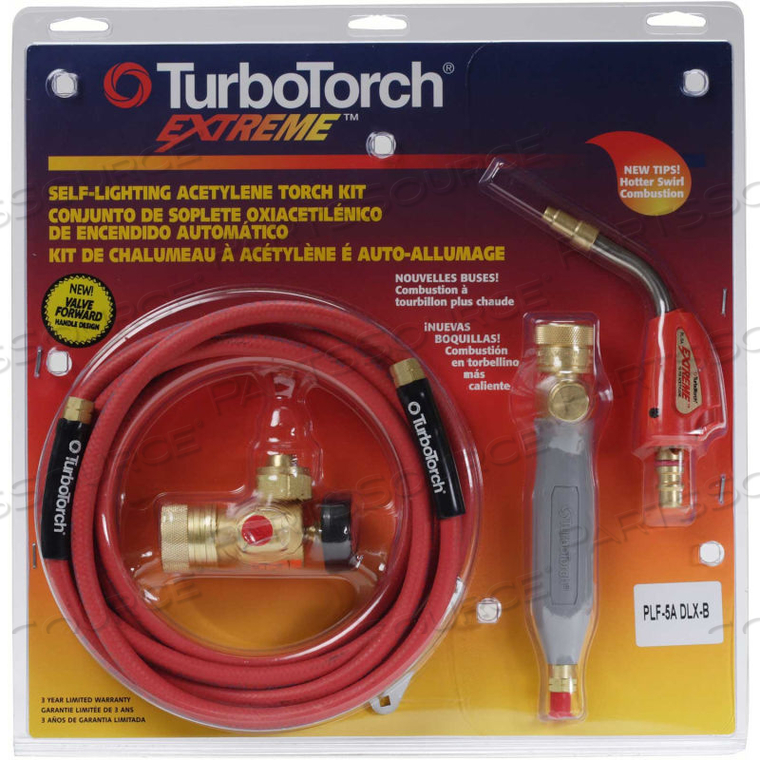 TURBOTORCH EXTREME SELF LIGHTING PL-12DLX-B TORCH KIT SWIRL, FOR B TANK, AIR ACETYLENE 