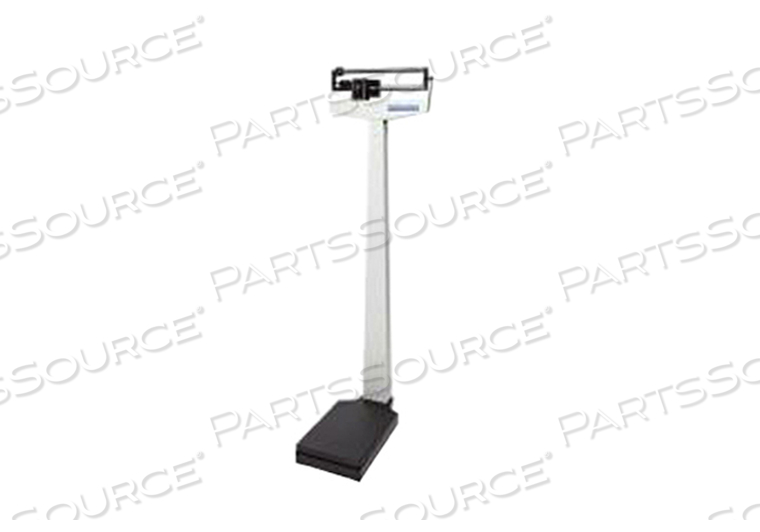 MECHANICAL BEAM SCALE WITH FIXED POISE BAR, COUNTERWEIGHTS AND WHEELS 390 LB X 1/4 LB by Health O Meter Professional Scales MECHANICAL BEAM SCALE WITH FIXED POISE BAR, COUNTERWEIGHTS AND WHEELS 390 LB X 1/4 LB by Health O Meter Professional Scales