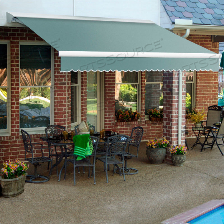RETRACTABLE AWNING MANUAL 24'W X 10'D X 10"H SAGE by Awntech
