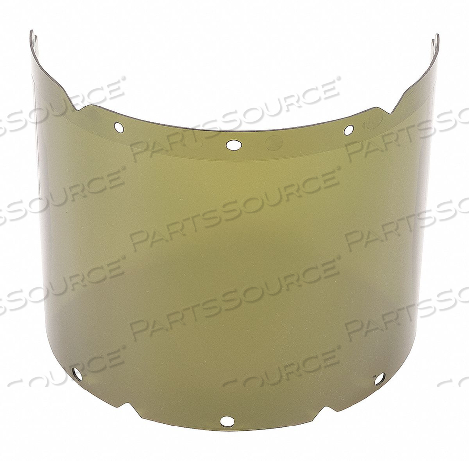 V-GARD VISOR, PC, SHADE 3 IR, MOLDED, 8"W X 17"L X .098"H, USE WITH CHIN PROTECTORS by MSA Safety Sales, LLC