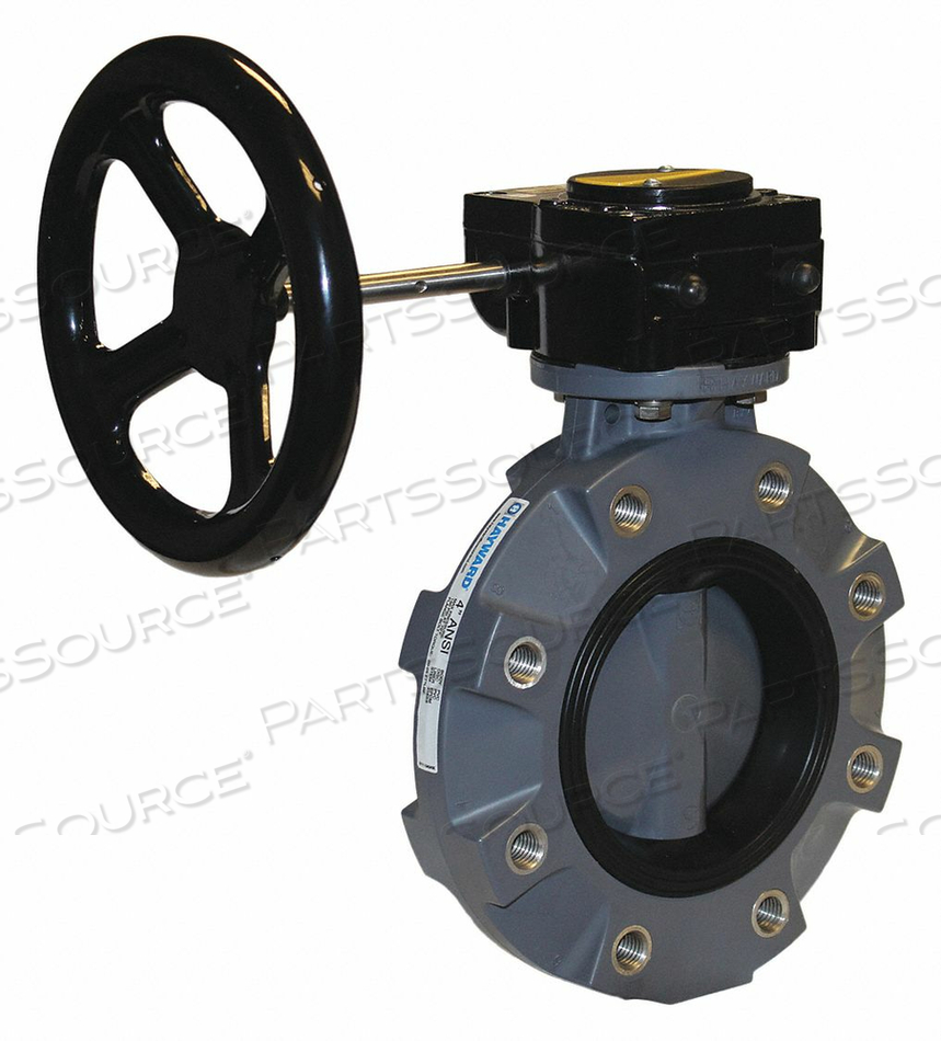 BUTTERFLY VALVE CPVC FPM 4IN GEAR LUG by Hayward BUTTERFLY VALVE CPVC FPM 4IN GEAR LUG by Hayward