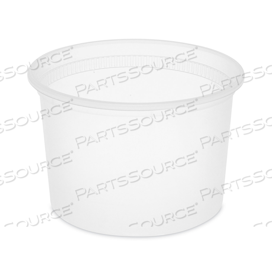 NEWSPRING DELITAINER MICROWAVABLE CONTAINER, 64 OZ, 4.5 X 4.5 X 6.35, NATURAL, PLASTIC by Pactiv