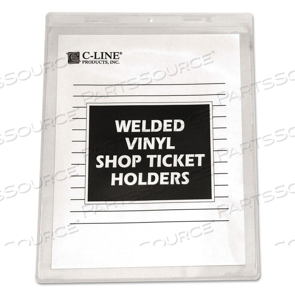 CLEAR VINYL SHOP TICKET HOLDERS, BOTH SIDES CLEAR, 15 SHEETS, 8.5 X 11 by C-Line CLEAR VINYL SHOP TICKET HOLDERS, BOTH SIDES CLEAR, 15 SHEETS, 8.5 X 11 by C-Line