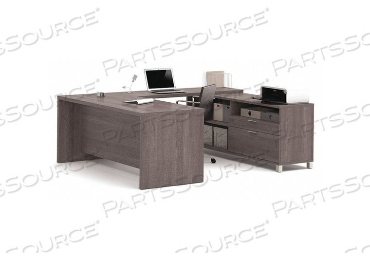 U DESK - 71" - BARK GREY - PRO-LINEA SERIES by Bestar Technologies, Inc. U DESK - 71" - BARK GREY - PRO-LINEA SERIES by Bestar Technologies, Inc.