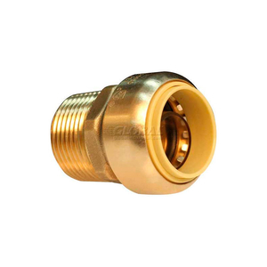 PROBITE 3/8" X 3/8" MNPT LEAD FREE BRASS STRAIGHT MALE COUPLING by Quick Fitting Inc