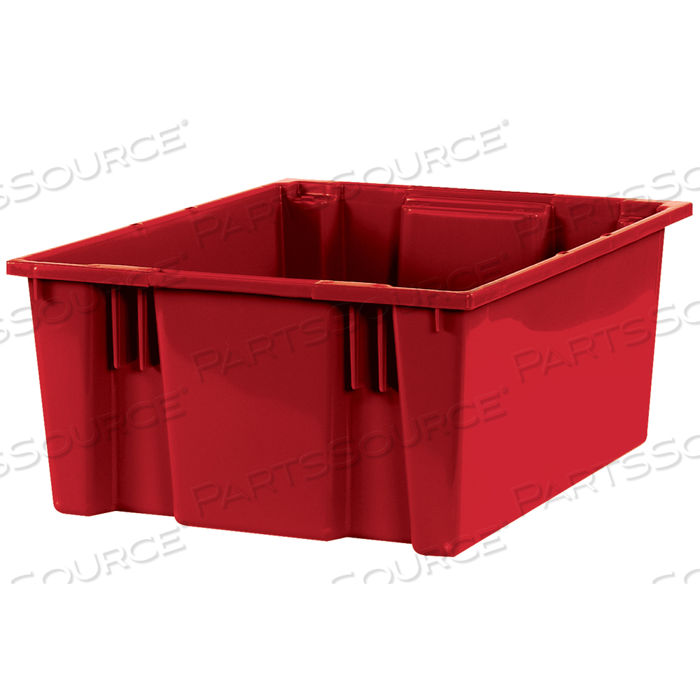 STACK & NEST CONTAINERS, 20 7/8" X 18 1/4" X 9 7/8", RED, 3/CASE by BOX Partners (Box Acquisitions, LLC)