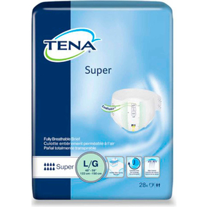 TENA SUPER BRIEFS, SIZE L, 48"- 59" WAIST SIZE, GREEN, 56/CASE by Essity HMS North America Inc