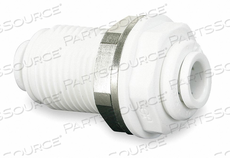 BULKHEAD UNION 1/4 IN TUBE OD WHITE PK10 by Reliance Worldwide Corporation BULKHEAD UNION 1/4 IN TUBE OD WHITE PK10 by Reliance Worldwide Corporation