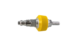 QUICK CONNECT ADAPTER, MALE X 1/4 IN HOSE BARB, YELLOW, AIR by Bay Corporation