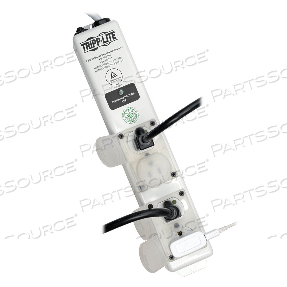 SURGE PROTECTOR POWER STRIP HOSPITAL MEDICAL 4 OUTLET 6' CORD by Tripp Lite SURGE PROTECTOR POWER STRIP HOSPITAL MEDICAL 4 OUTLET 6' CORD by Tripp Lite
