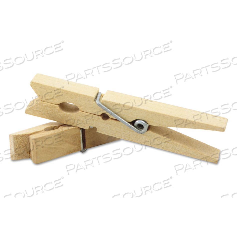 WOOD SPRING CLOTHESPINS, 3.38" LENGTH, NATURAL by Creativity Street
