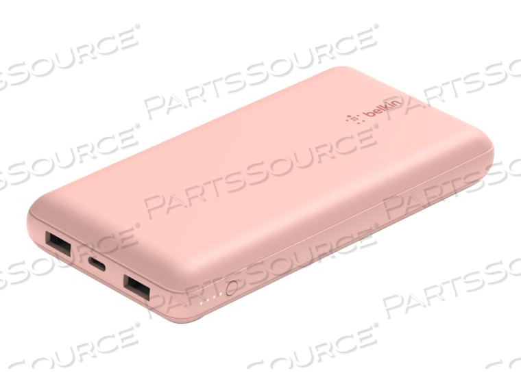 BOOST CHARGE, POWER BANK, 20000 MAH, 15 WATT, 3 OUTPUT CONNECTORS (2 X USB, USB-C), ON CABLE: USB, USB-C, ROSE GOLD by Belkin