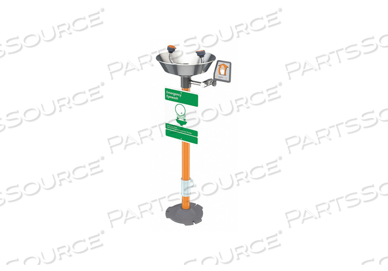 EYEWASH STATION PEDESTAL MOUNT SS 16 W by Guardian Equipment
