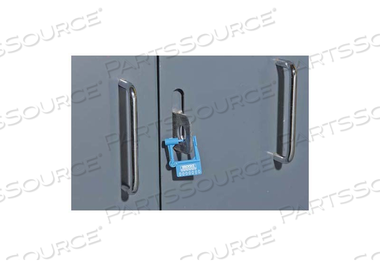 SPRING LOCK SEAL PLASTIC BLUE PK100 by Brooks