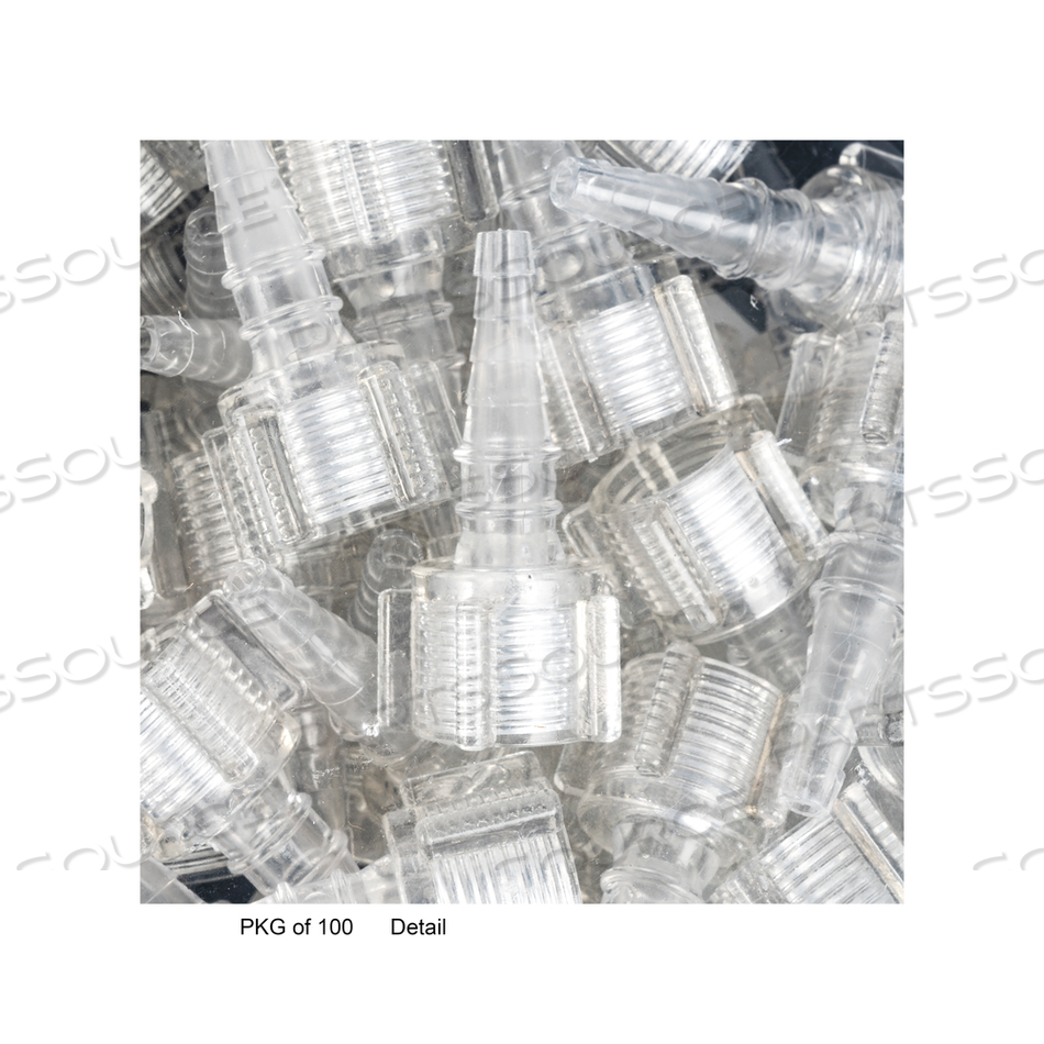 CLEAR PLASTIC TUBING SWIVEL NIPPLE FOR FLOWMETER by Ohio Medical, LLC