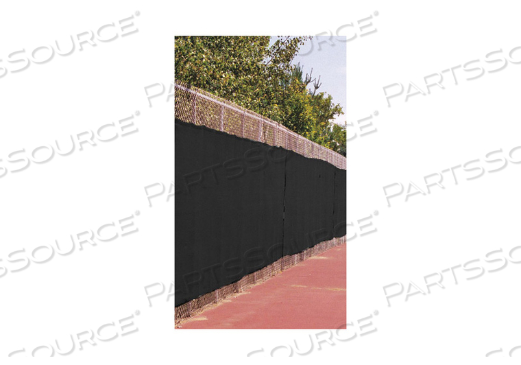FENCE SCREEN, BLACK, POLYPROPYLENE, 6 FT OVERALL HT, 50 FT OVERALL LG, 95% SHADE PERCENT by Mauritzon