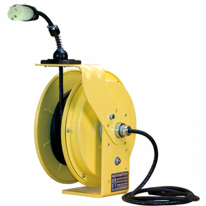 25FT 12/3 SJOW CABLE CORD REEL W/ 15A SINGLE OUTLET by Lind Equipment