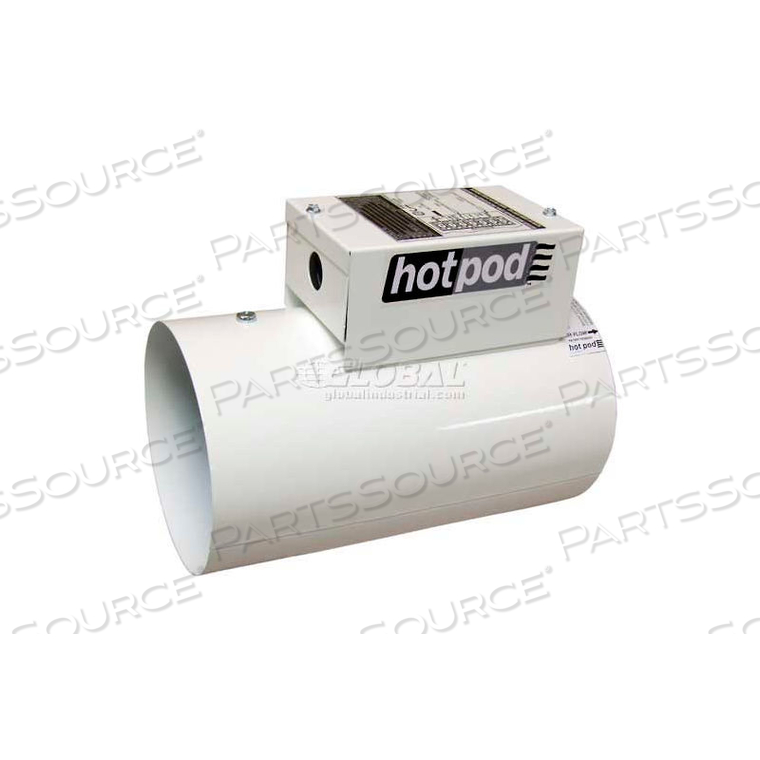 HOTPOD 6" DIAMETER INLET DUCT MOUNTED HEATER CORD SET HP6-1000120-2CT 1000/500W 120V by TPI Corporation HOTPOD 6" DIAMETER INLET DUCT MOUNTED HEATER CORD SET HP6-1000120-2CT 1000/500W 120V by TPI Corporation