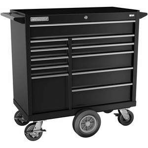 CHAMPION FMPRO 41"W X 20-1/4"D X 43-1/8"H 11 DRAWER BLACK ROLLER CABINET by Independent Design Inc