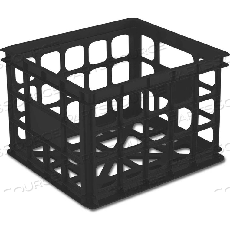 STORAGE CRATE - BLACK 15-1/4"L X 13-3/4"W X 10-1/2"H by Sterilite