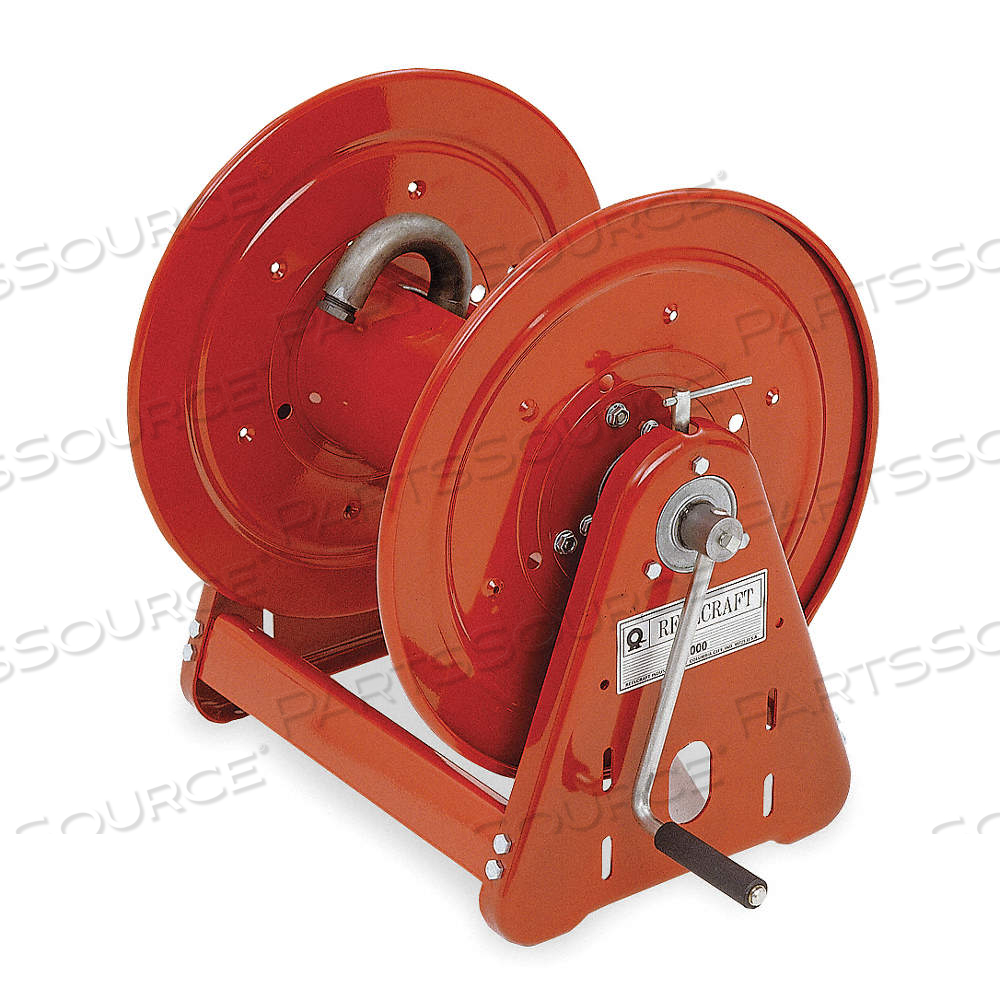 HAND CRANK HOSE REEL 200 FT 1/2 ID RED by Reelcraft