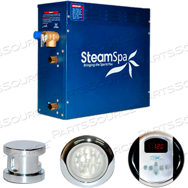 STEAMSPA INDULGENCE STEAM GENERATOR PACKAGE, 7.5KW, POLISHED CHROME 