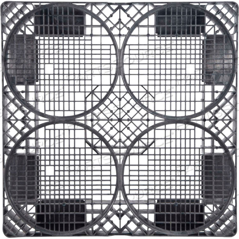 ORBIS POLYETHYLENE DRUM PALLET, BLACK, 48 X 48, 4000 LB. CAPACITY by Lewisbins