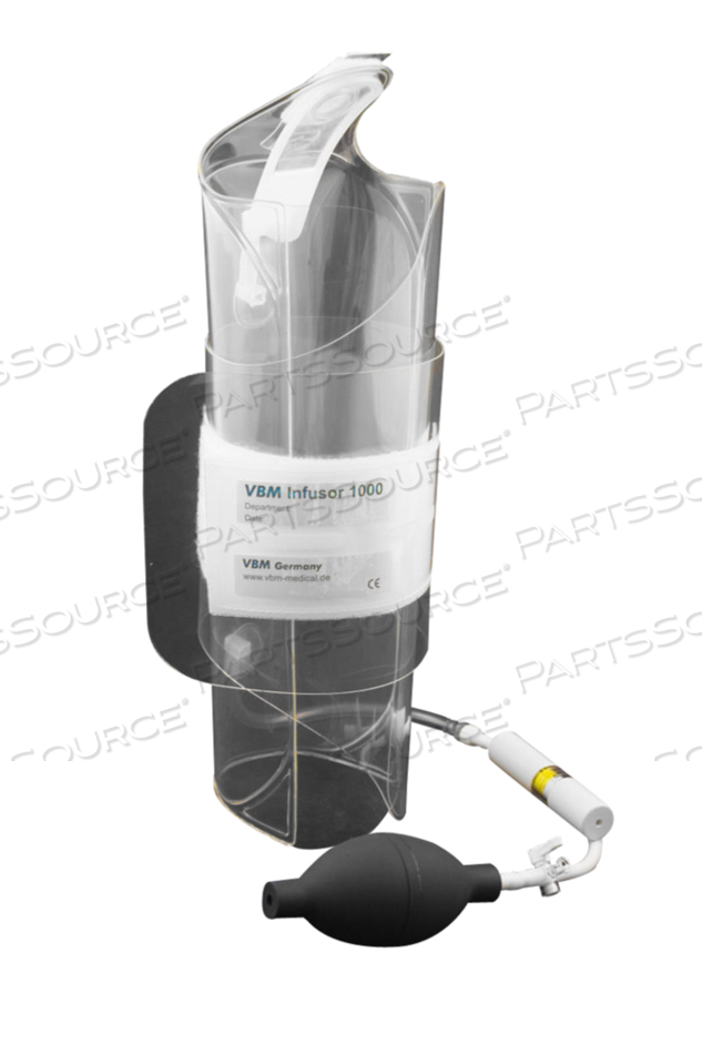 PRESSURE INFUSION CUFF 1000ML, WITH HAND INFLATOR AND PRESSURE INDICATOR 