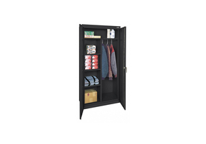 F1275 COMBO WARDROBE CABINET 72 H 36 W BLACK by Sandusky Lee Cabinets