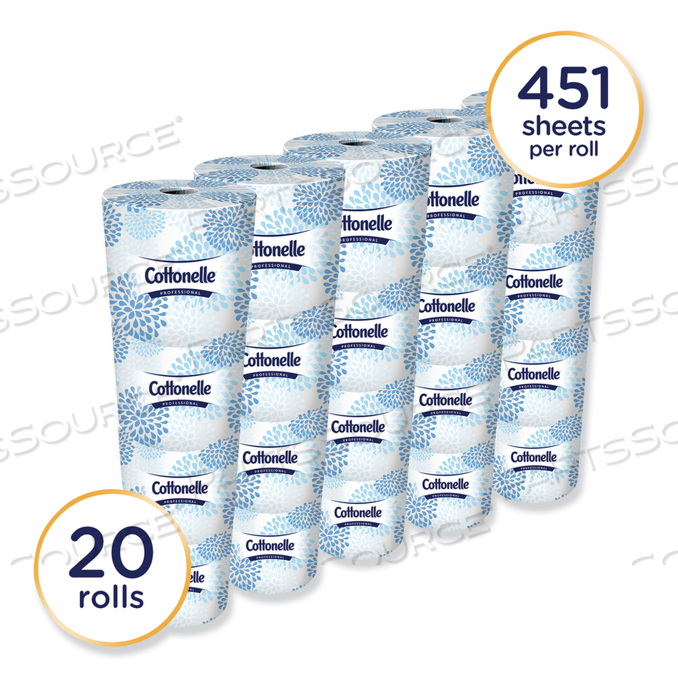 2-PLY BATHROOM TISSUE, SEPTIC SAFE, WHITE, 451 SHEETS/ROLL by Cottonelle 2-PLY BATHROOM TISSUE, SEPTIC SAFE, WHITE, 451 SHEETS/ROLL by Cottonelle