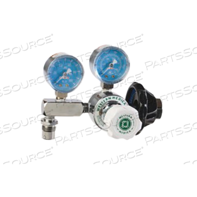 SINGLE-STAGE ADJUSTABLE DELIVERY PRESSURE REGULATOR WITH HANDTIGHT NUT AND NIPPLE INLET by Western Enterprises SINGLE-STAGE ADJUSTABLE DELIVERY PRESSURE REGULATOR WITH HANDTIGHT NUT AND NIPPLE INLET by Western Enterprises