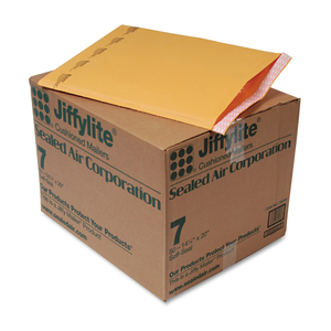 JIFFYLITE SELF-SEAL BUBBLE MAILER, #7, BARRIER BUBBLE AIR CELL CUSHION, SELF-ADHESIVE CLOSURE, 14.25 X 20, BROWN KRAFT, 50/CT by Sealed Air JIFFYLITE SELF-SEAL BUBBLE MAILER, #7, BARRIER BUBBLE AIR CELL CUSHION, SELF-ADHESIVE CLOSURE, 14.25 X 20, BROWN KRAFT, 50/CT by Sealed Air