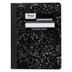 SQUARE DEAL COMPOSITION BOOK, MEDIUM/COLLEGE RULE, BLACK COVER, 9.75 X 7.5, 100 SHEETS by Mead