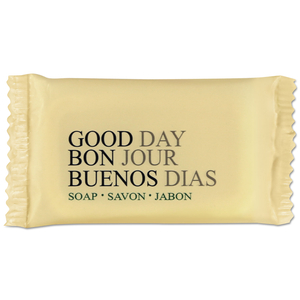 AMENITY BAR SOAP, PLEASANT SCENT, # 1/2, INDIVIDUALLY WRAPPED BAR, 1,000/CARTON by Good Day