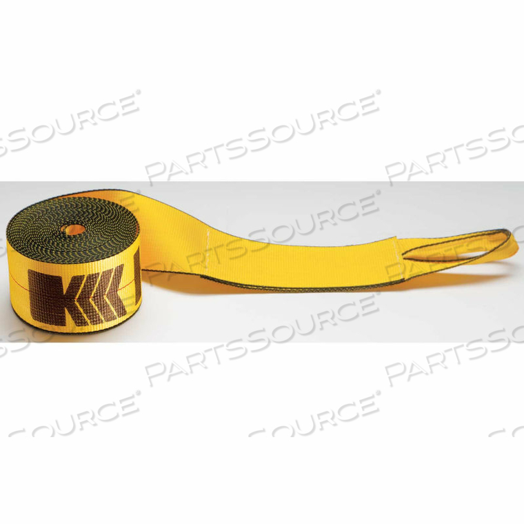 WINCH STRAP WITH LOOP - 30' X 4" GOLD by Kinedyne Corporation WINCH STRAP WITH LOOP - 30' X 4" GOLD by Kinedyne Corporation