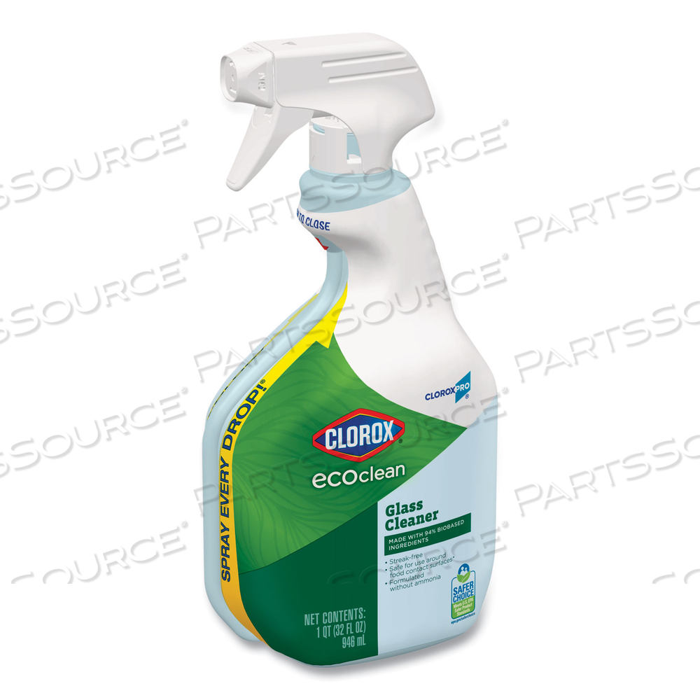 CLOROX PRO ECOCLEAN GLASS CLEANER, UNSCENTED, 32 OZ SPRAY BOTTLE by Clorox