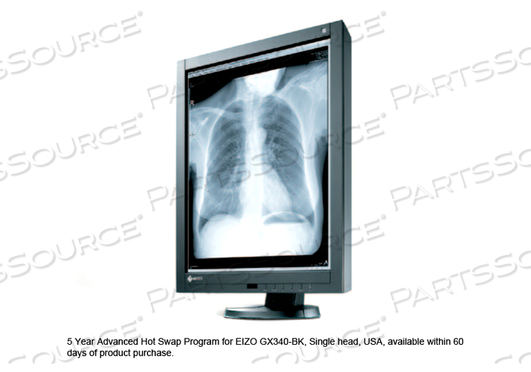 5 YEAR ADVANCED HOT SWAP PROGRAM FOR EIZO GX340-BK, SINGLE HEAD, USA, AVAILABLE WITHIN 60 DAYS OF PRODUCT PURCHASE. by Eizo Inc.