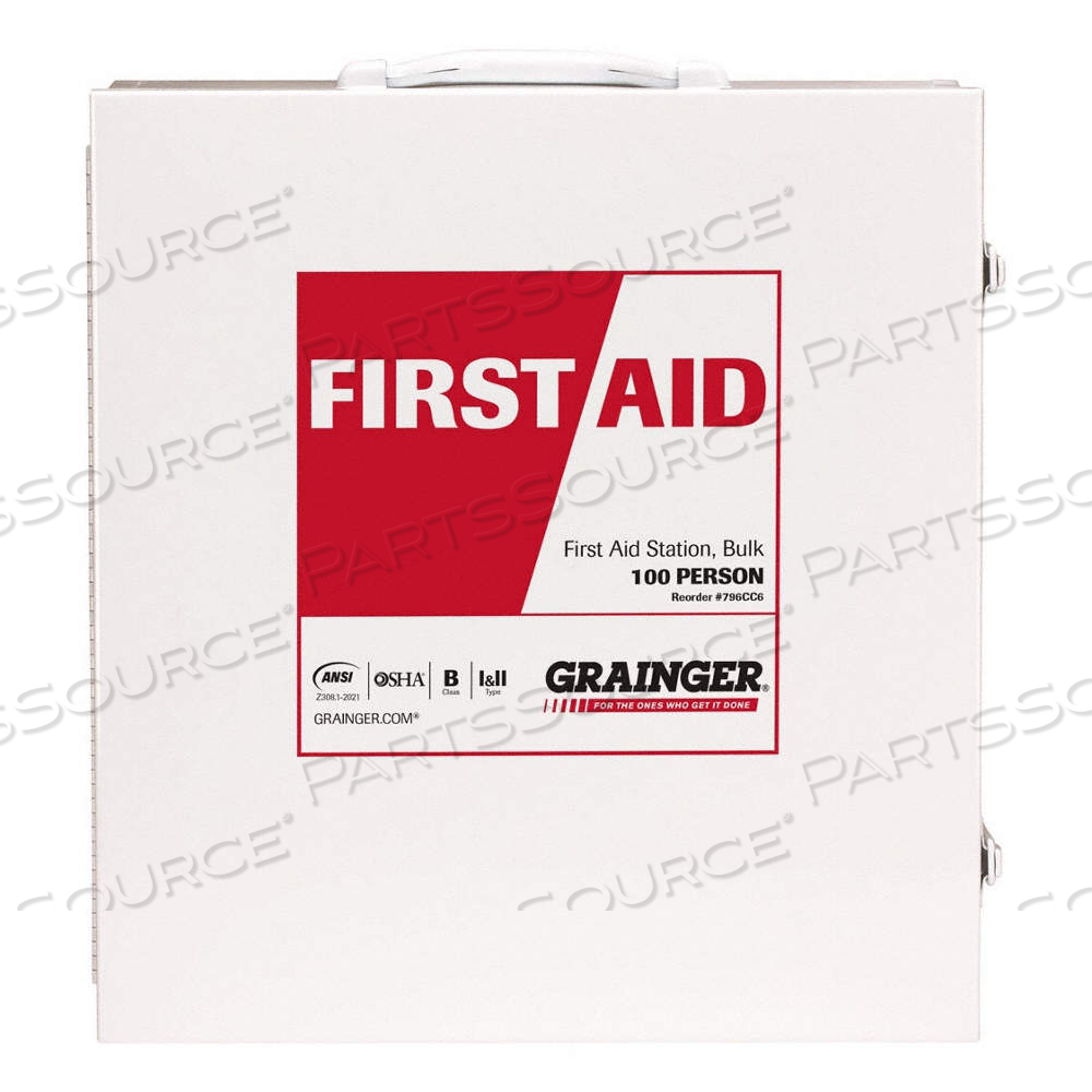 FIRST AID KIT AND HOUSING, 687 COMPONENTS, ANSI/ISEA Z308.1-2021, TYPE I/II, CLASS B by Approved Vendor FIRST AID KIT AND HOUSING, 687 COMPONENTS, ANSI/ISEA Z308.1-2021, TYPE I/II, CLASS B by Approved Vendor