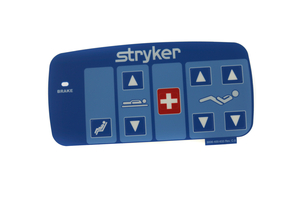OUTER LEFT HAND NURSE CONTROL, CARDIAC CHAIR LABEL, BLUE W/GATCH/FOWLER by Stryker Medical