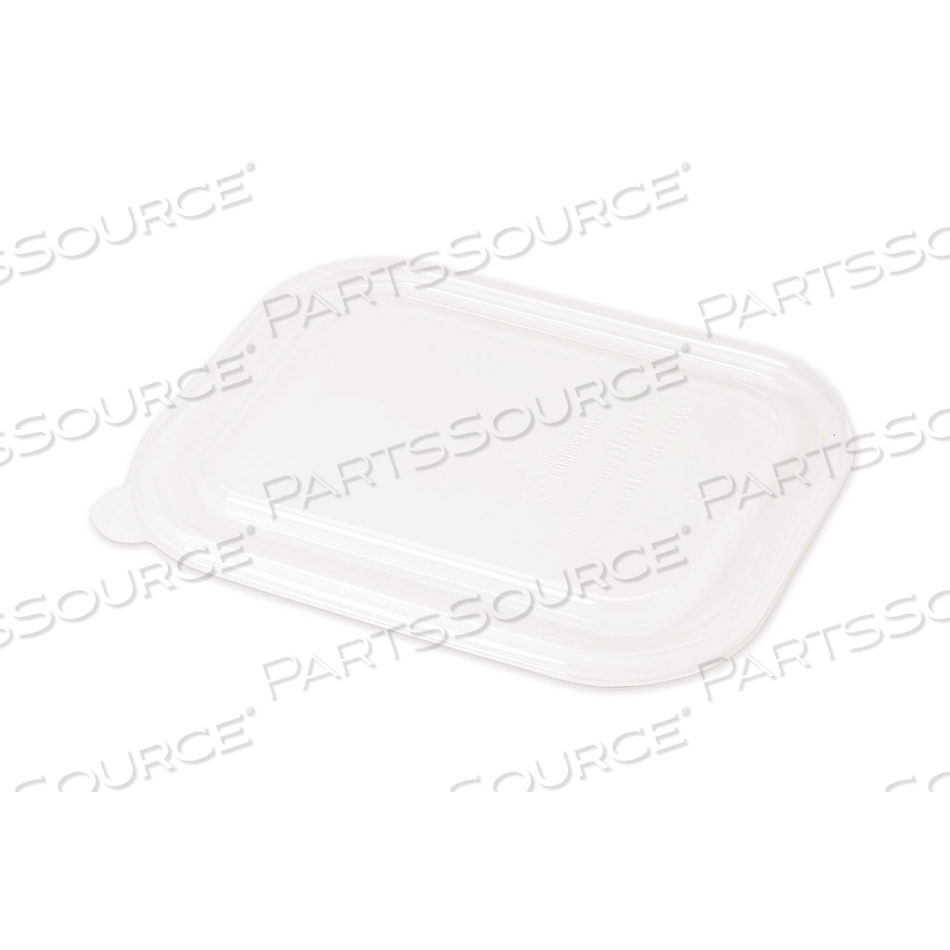 DISPOSABLE FOOD CONTAINER LID, CLEAR, PLASTIC, 32 OZ_48 OZ CAPACITY by World Centric