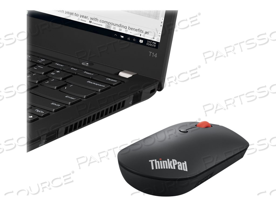 THINKPAD SILENT, MOUSE, RIGHT AND LEFT-HANDED, BLUE OPTICAL, 3 BUTTONS, WIRELESS, BLUETOOTH 5.0, IRON GRAY, RETAIL, FOR SLIM 7 CARBON 13, 7 by Lenovo THINKPAD SILENT, MOUSE, RIGHT AND LEFT-HANDED, BLUE OPTICAL, 3 BUTTONS, WIRELESS, BLUETOOTH 5.0, IRON GRAY, RETAIL, FOR SLIM 7 CARBON 13, 7 by Lenovo