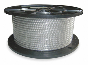 CABLE 3/64 IN L250FT WLL54LB 7X7 SS by DAYTON ELECTRIC MANUFACTURING CO