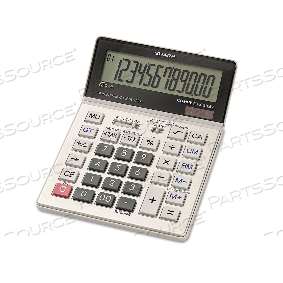 VX2128V COMMERCIAL DESKTOP CALCULATOR, 12-DIGIT LCD by Sharp Electronics Corporation VX2128V COMMERCIAL DESKTOP CALCULATOR, 12-DIGIT LCD by Sharp Electronics Corporation