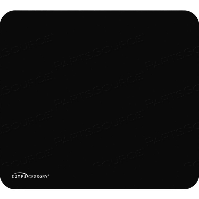 ECONOMY MOUSE PAD, NON-SKID RUBBER BASE, BLACK by Compucessory ECONOMY MOUSE PAD, NON-SKID RUBBER BASE, BLACK by Compucessory