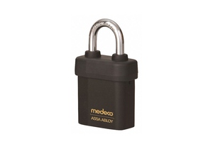 KEYED PADLOCK 5/16 IN SQUARE BLACK by Medeco Inc.