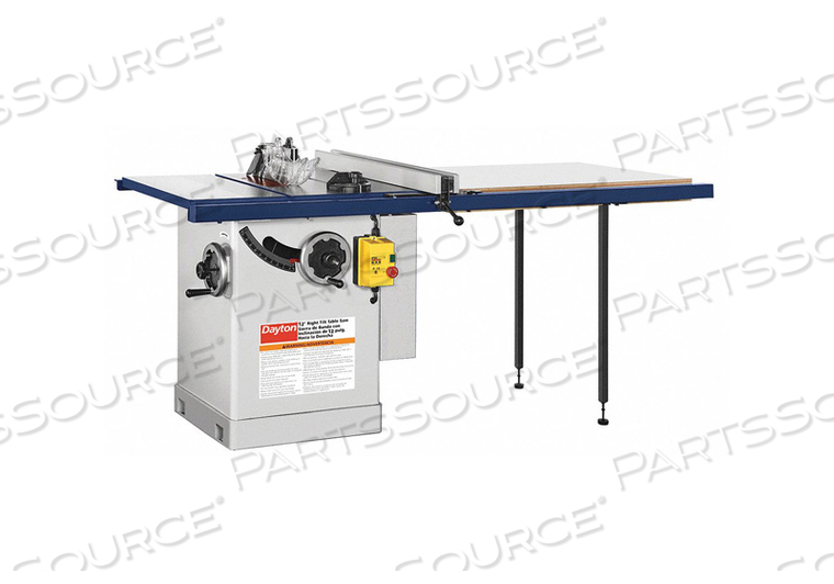 CABINET TABLE SAW 3450 RPM 12 IN BLADE by DAYTON ELECTRIC MANUFACTURING CO CABINET TABLE SAW 3450 RPM 12 IN BLADE by DAYTON ELECTRIC MANUFACTURING CO
