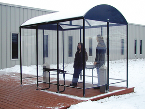 SMOKING SHELTER - 3-SIDED by No Butts Bin Co. SMOKING SHELTER - 3-SIDED by No Butts Bin Co.